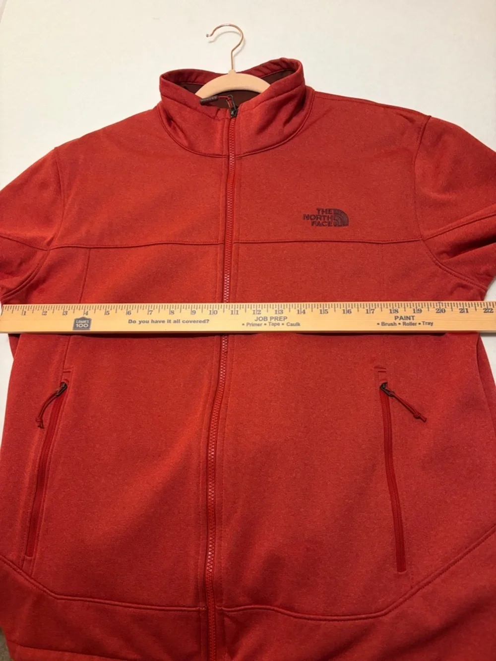 The North Face Men's Deep Red Full-Zip Fleece Jacket